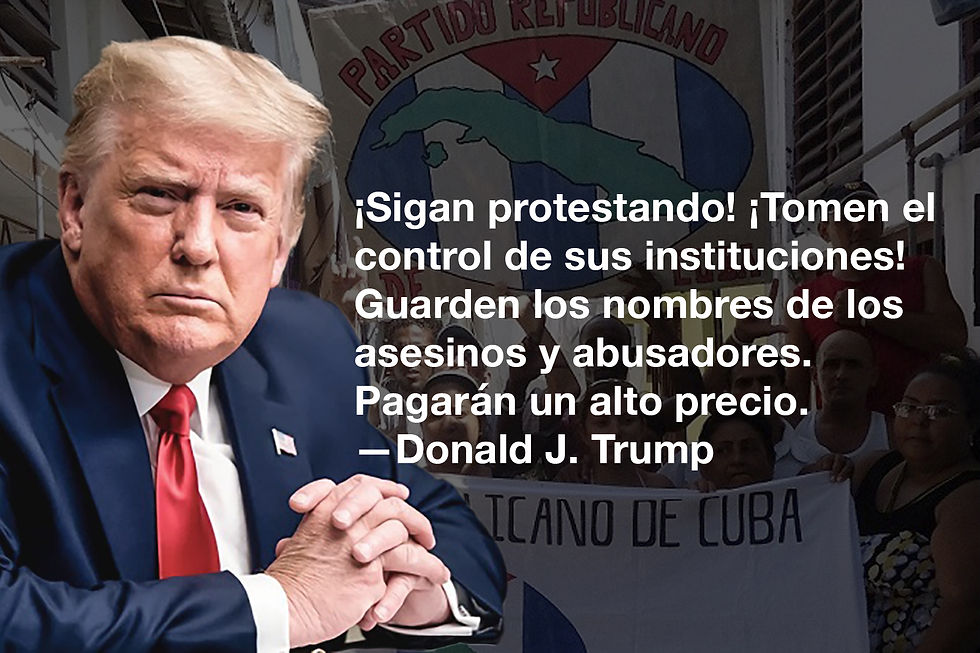Las palabras de Trump y la misma idea que defiende el Partido Republicano de Cuba