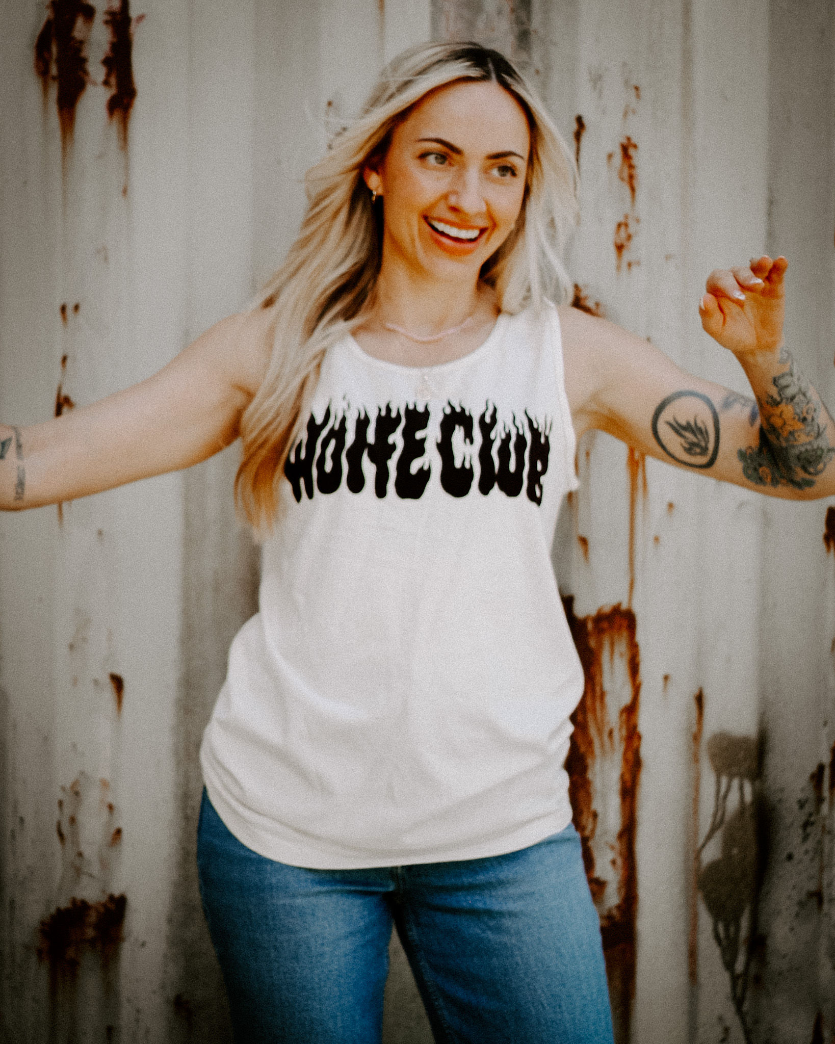 2026 Tank Top (Flame - Cream)