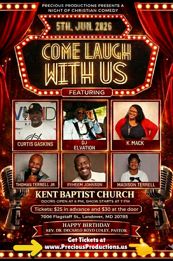 Precious Productions June 5, 2026 Comedy Show Flyer.png