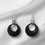 Thumbnail: Contemporary Dark Green Circle Cut-Out Earrings