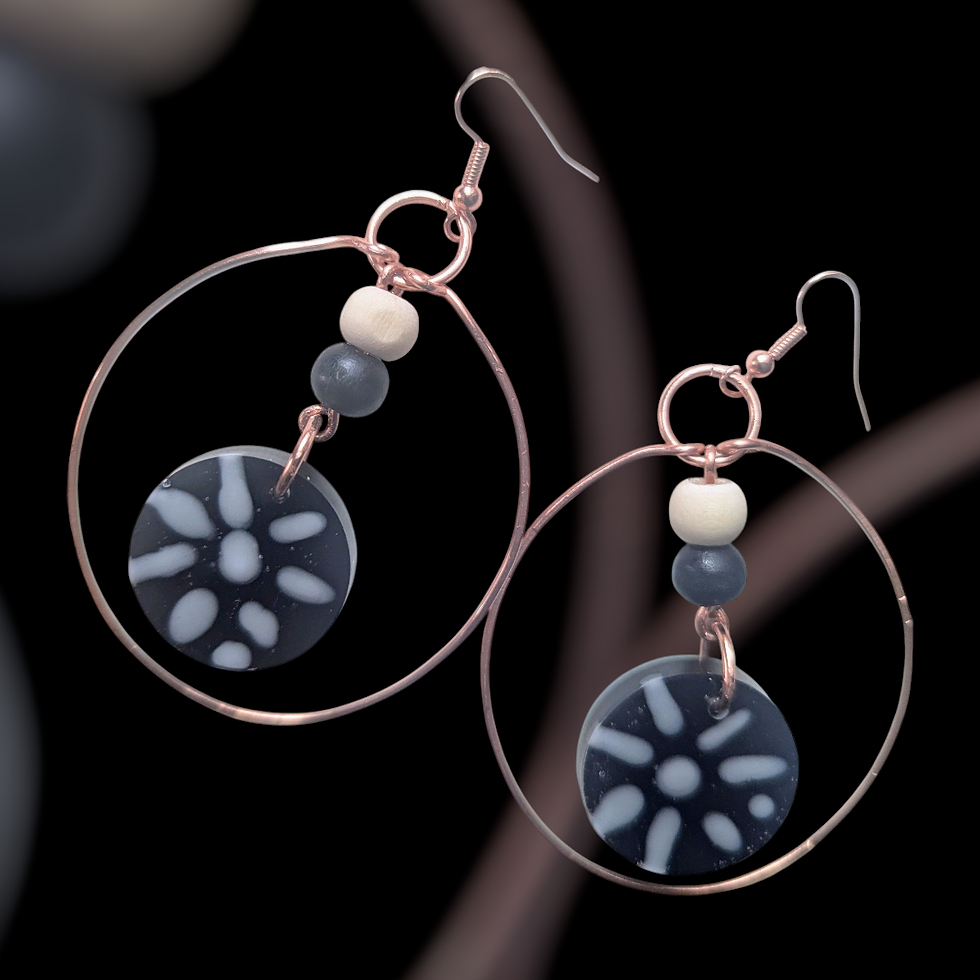 Boho-chic Cooper Hoops