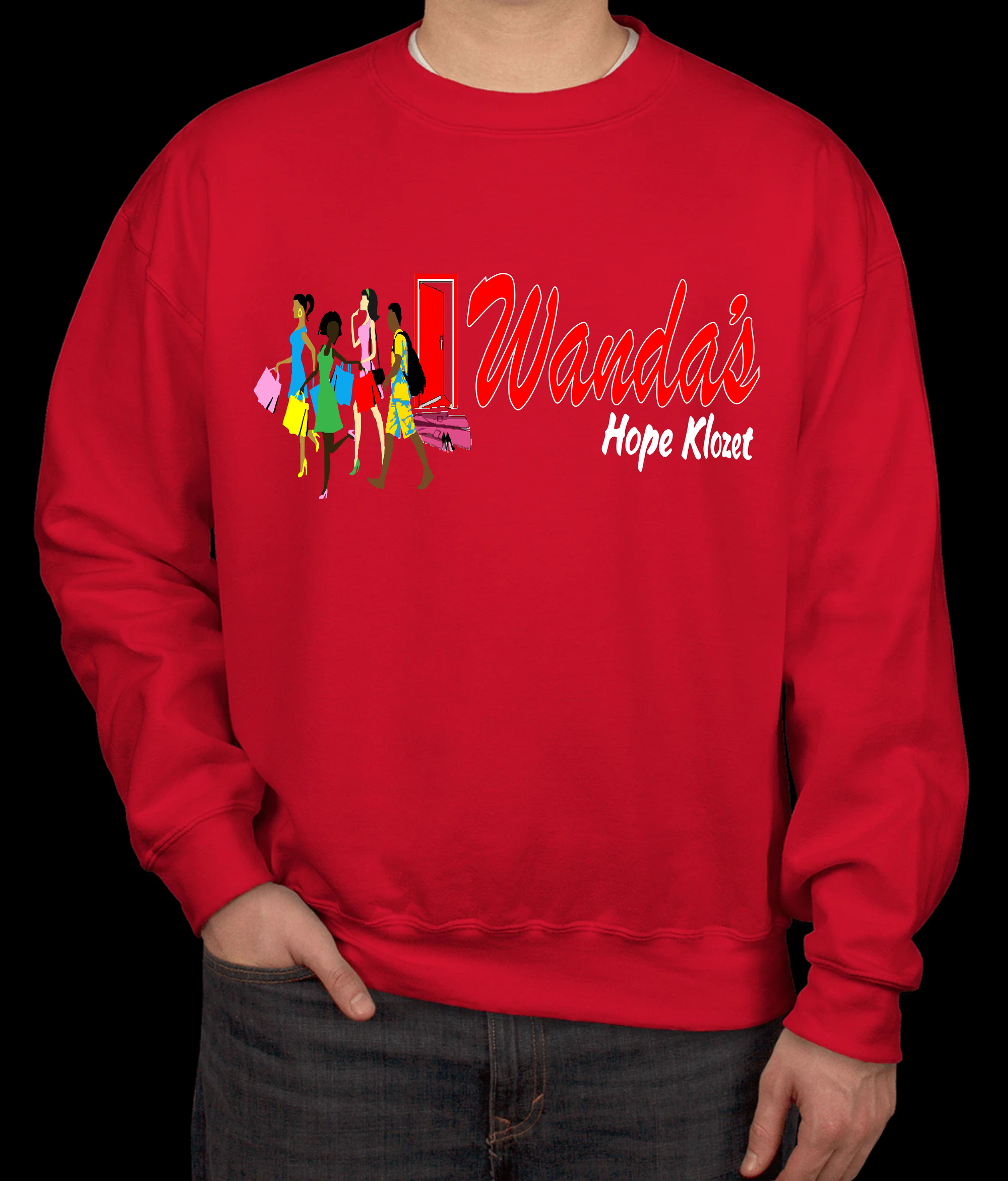 Wanda's Hope Klozet Sweatshirt Color Red