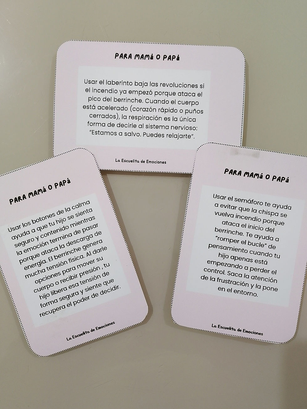 Miniatura: Tarjetas de Auxilio para los berrinches