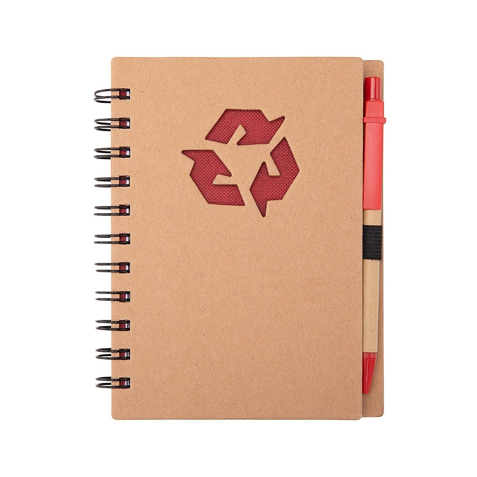 Miniatura: Caderno Ecológico com Caneta  Cod 19135