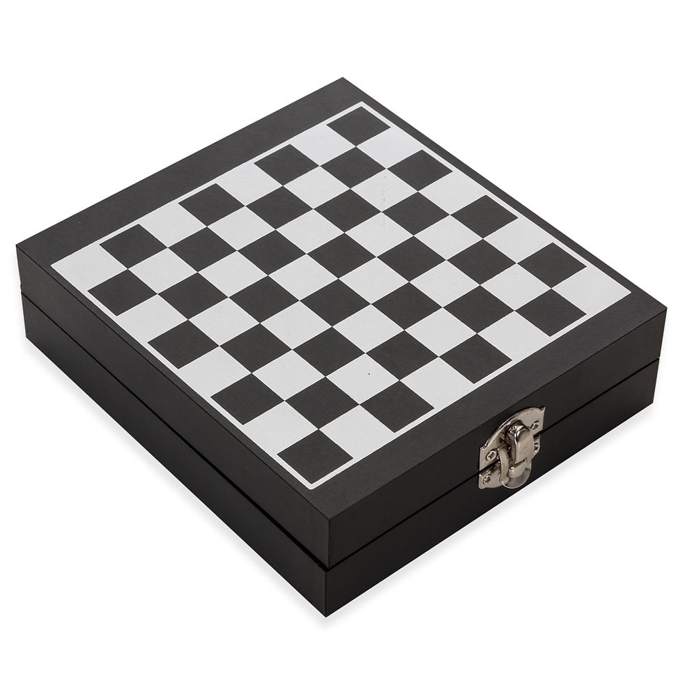 Miniatura: K it vinho xadrez 4 peças  Cod 12046