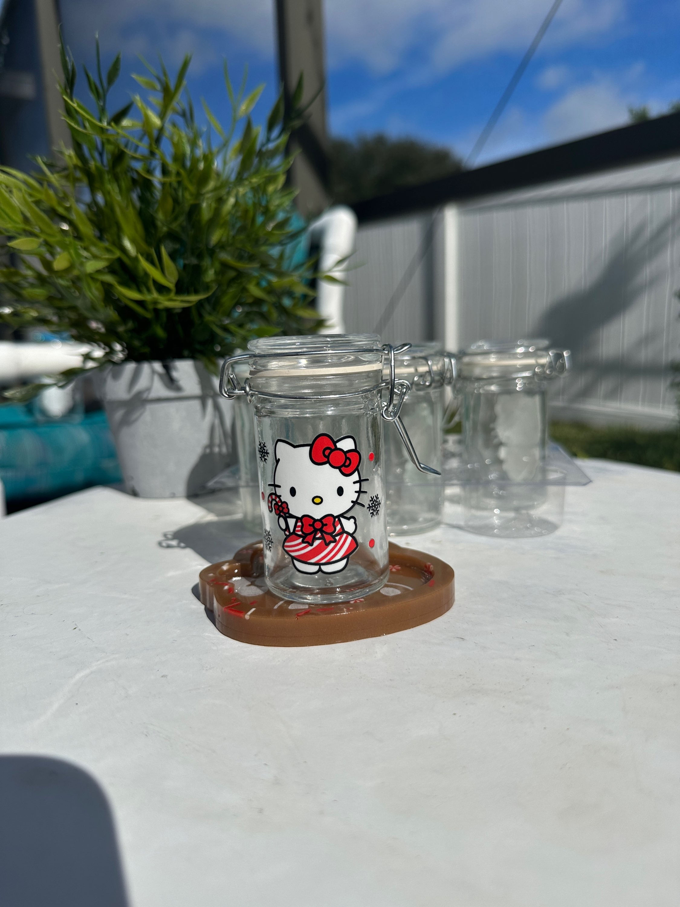 Candy Cane Hello Kitty Stash Jar