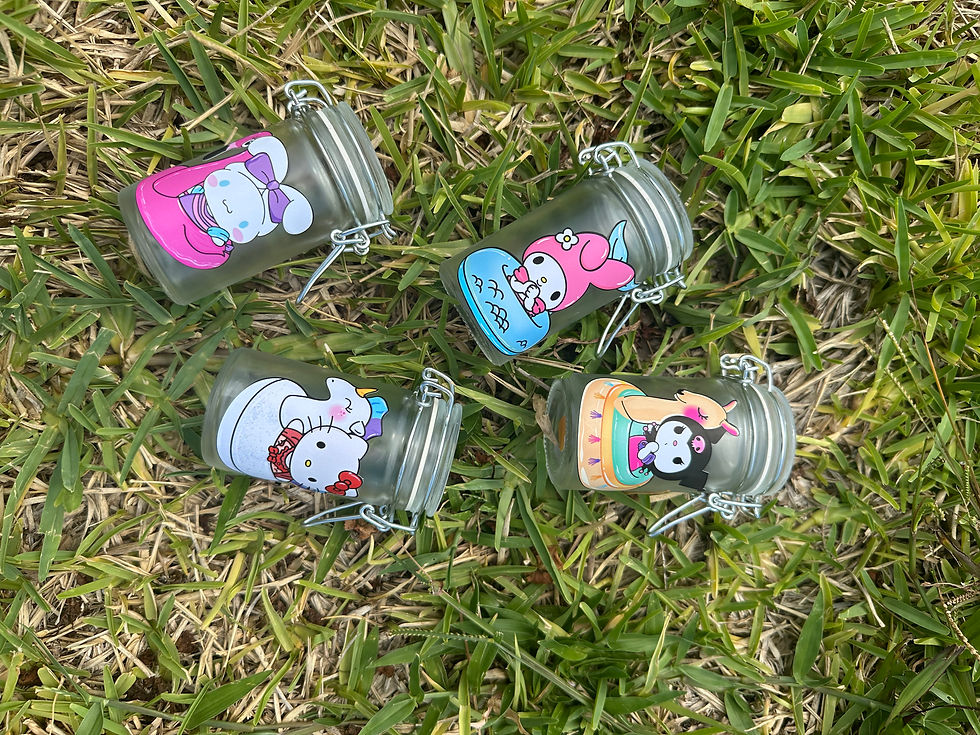 Summer Kawaii Kitty Stash Jar