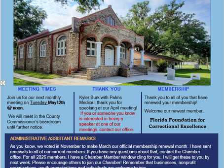 April 2026 Newsletter