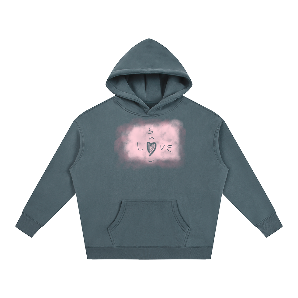Thumbnail: Simple Strand of Love Fleeced Hoodie "Cloud"