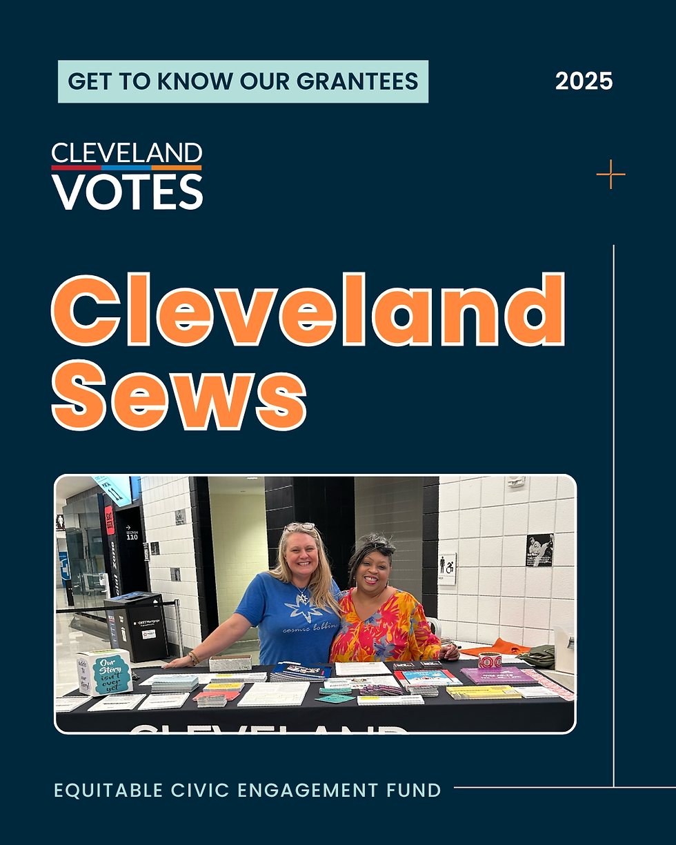 Get to know our grantees. Cleveland Sews.