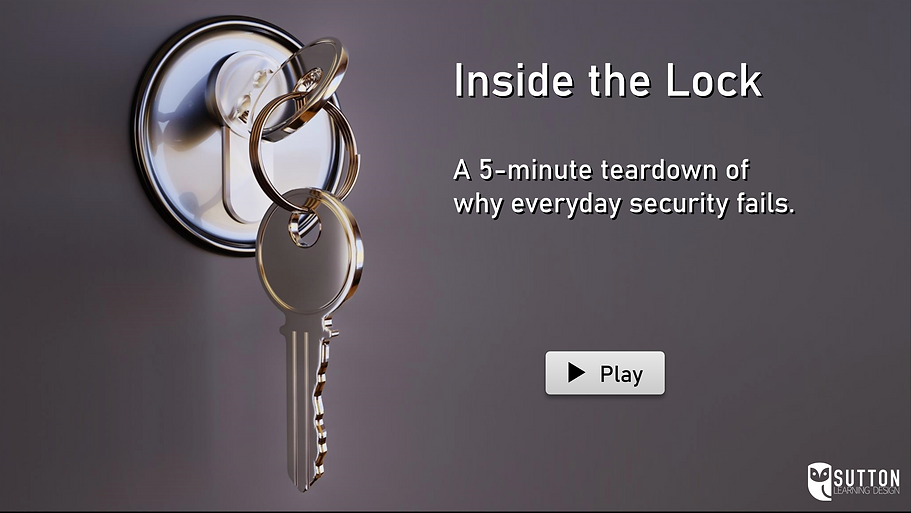 Joshua Sutton Instructional Design Portfolio Project Inside the Lock