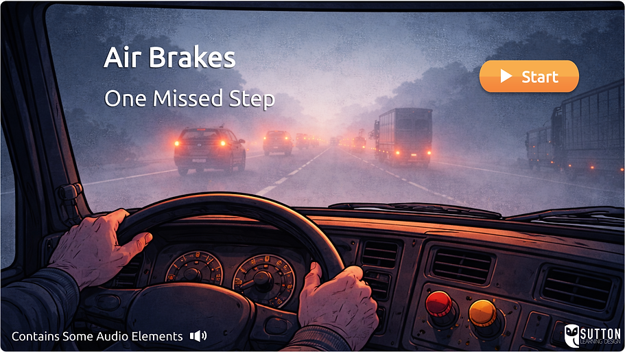 Joshua Sutton Instructional Design Portfolio Project Air Brakes One Missed Step