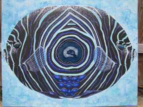 blue angel fish, agate