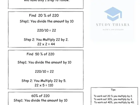 How to calculate percentages