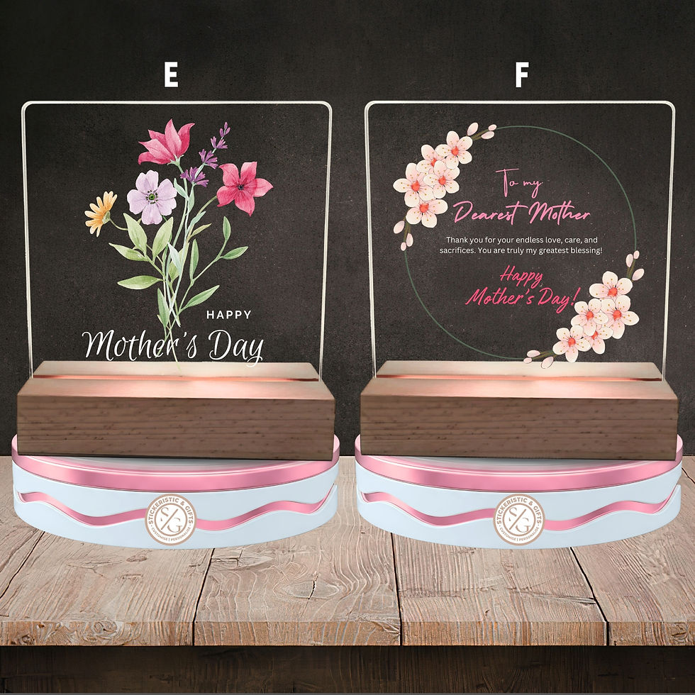 Thumbnail: Customisable Mother's Day Gifts with Free Gift Card | LED Light Stand | Family |