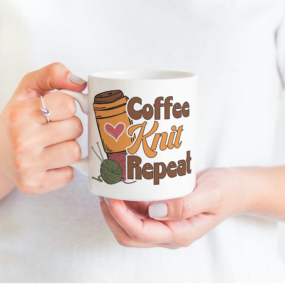 Thumbnail: Coffee, Knit, Repeat Mug