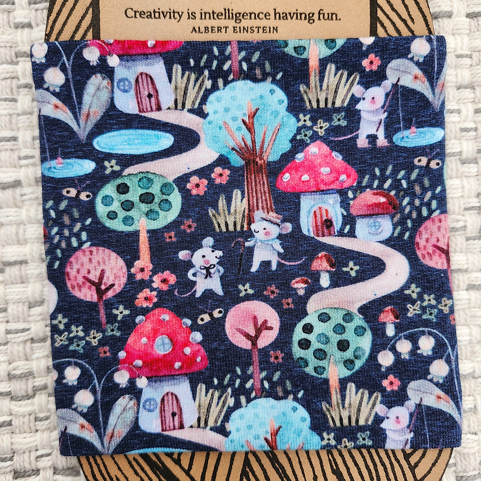 Thumbnail: Mushroom Mouse Village Yarn Cozy