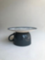 Nordhus Blue Autumn Cup Footed Presentation Plate