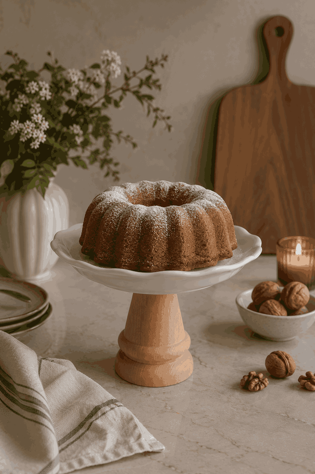 Romantik 2 Ahşap Ayaklı Çukur Sunum Tabağı