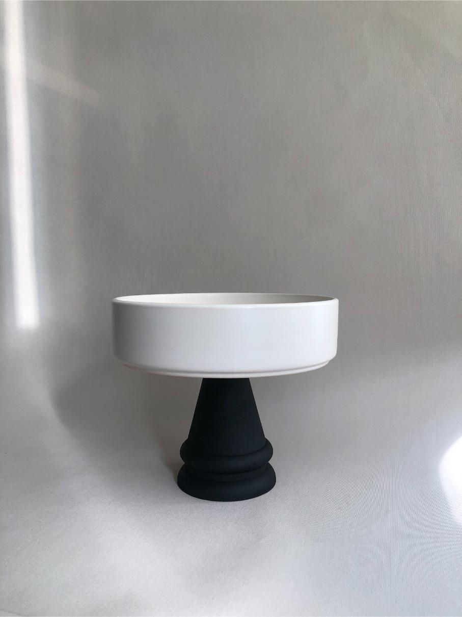 Nordhus Black and White Footed Bowl