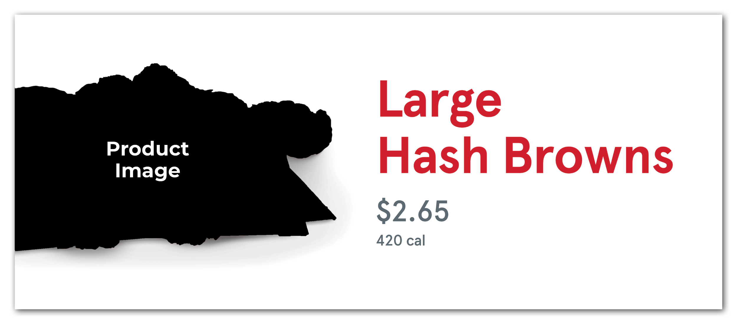 Large Hashbrown Menu Hanging Sign