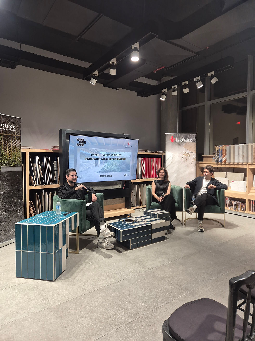 Firenze Porcelanato Arquitectónico reúne a voces líderes en arquitectura e interiorismo durante el Panel “Perspectivas y Experiencias” en Cuadrante 2025.