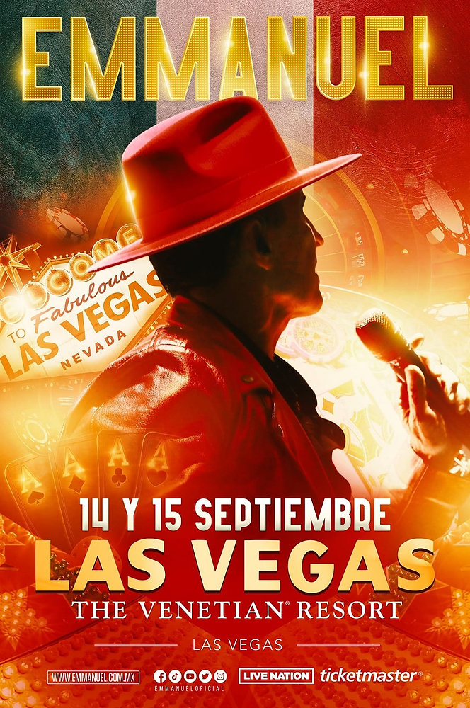 EMMANUEL REGRESA AL HOTEL EN LAS VEGAS, NEVADA PARA CELEBRAR LAS FIESTAS PATRIAS