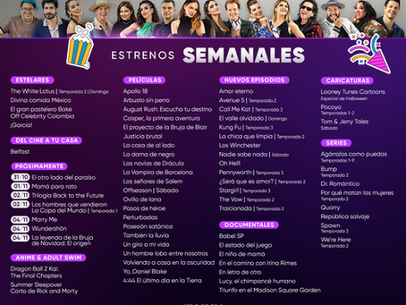 ESTRENOS SEMANALES DEL 31 DE OCTUBRE AL 4 DE NOVIEMBRE EN HBO MAX.