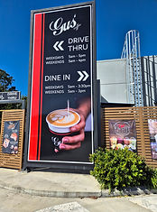 Gus Coffee Pylon Sign