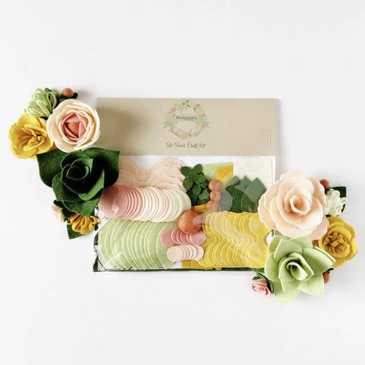 Blush Forest Felt Flower Craft Kit