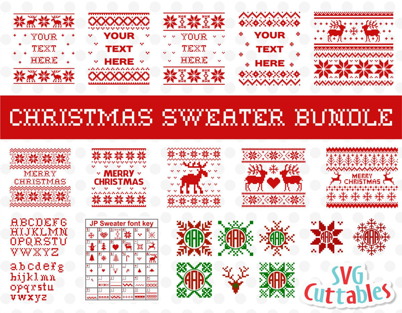 Christmas Sweater SVG Bundle