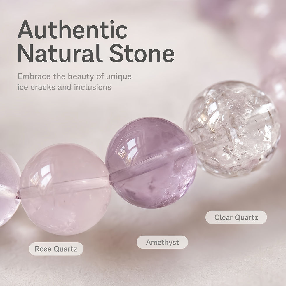 Thumbnail: Natural Crystal Healing Bracelet，Stretch Beaded Bracelet