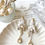 Thumbnail: Wedding Flower Earrings for Brides, Floral Dangle & Drop Earrings