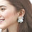 Thumbnail: Delicate Flower Lace Handmade Earrings with Pearl and beaded