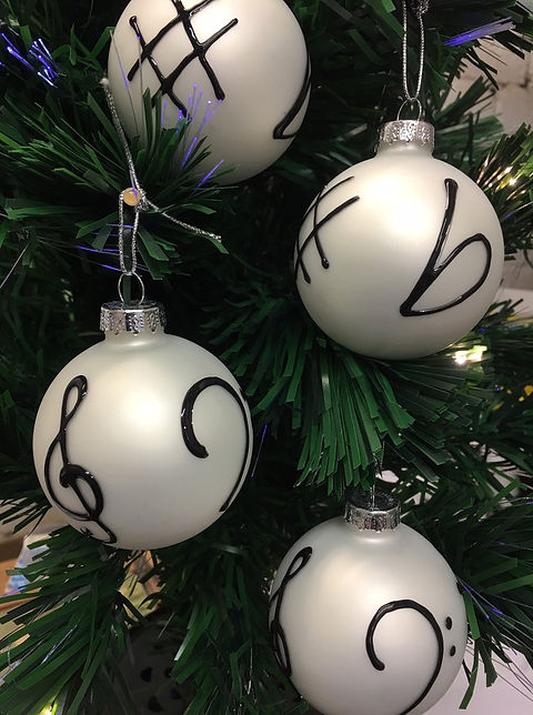 Christmas ornaments music theme clearance