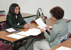 Student interviewing