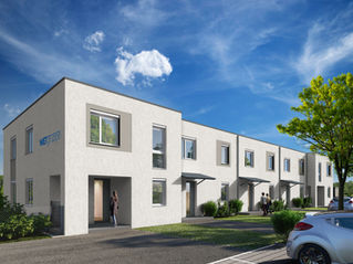 Grundsteinlegung für die Reihenhäuser Sportplatzgasse 20
