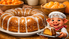 PUMPKIN ORANGE CAKE WITH A GINGER-ORANGE GLAZE