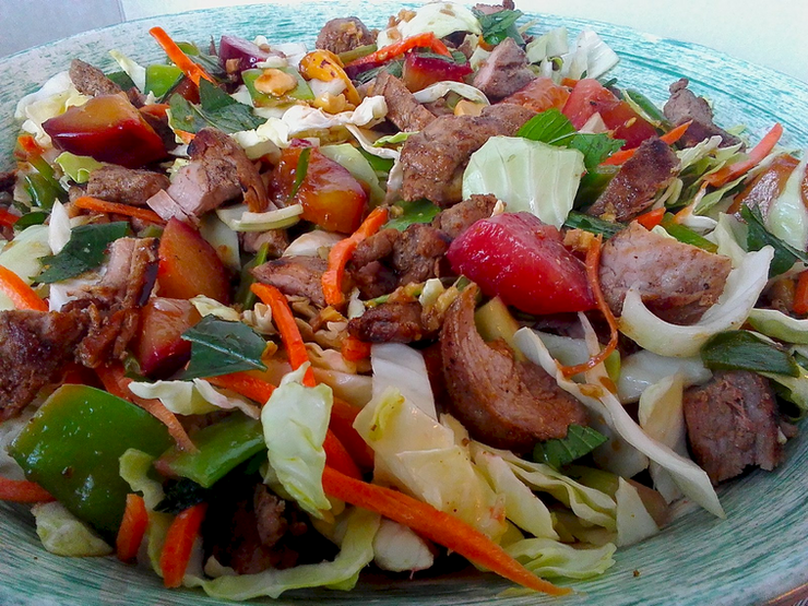 Chinese Five Spice Pork and Plum Salad