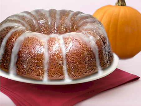 PUMPKIN ORANGE CAKE WITH A GINGER-ORANGE GLAZE