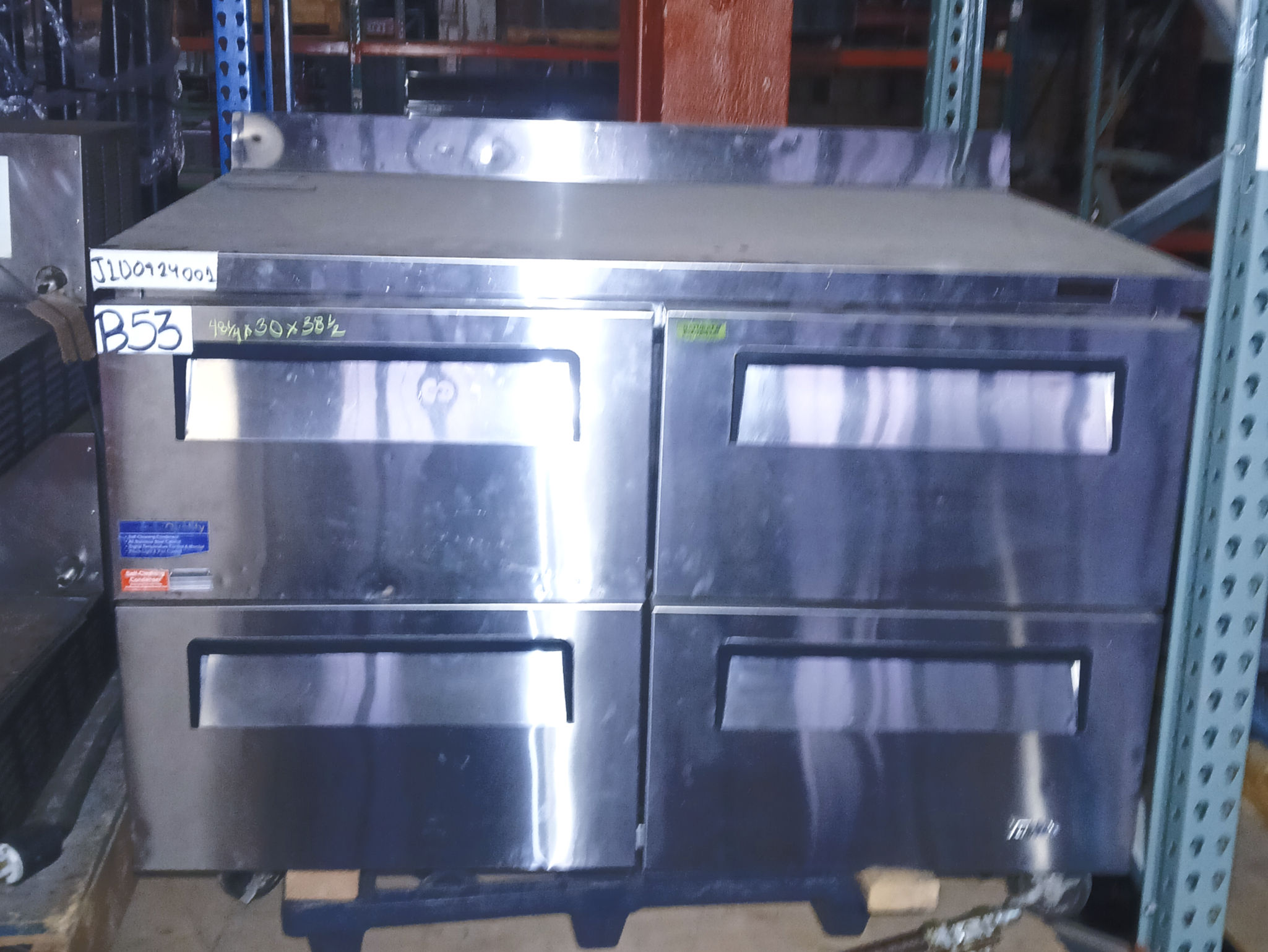 Turbo Air TWF-48SD-D4-N 48" Four-Drawer Worktop Freezer, 115V, 1 Phase
