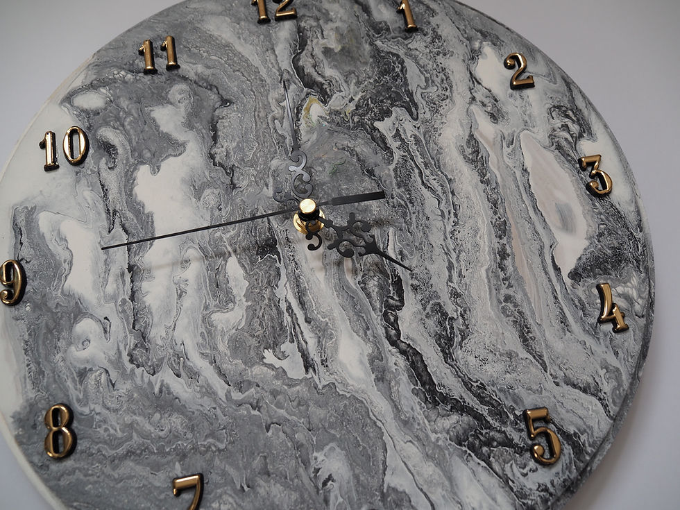 Thumbnail: Clock - Marble effect #5 (30 cm diameter)