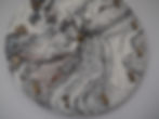 Thumbnail: Clock - Marble Effect #6 (touch of brown) (30 cm diameter)