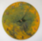 Thumbnail: Clock - Green, yellow ( 30 cm diameter)