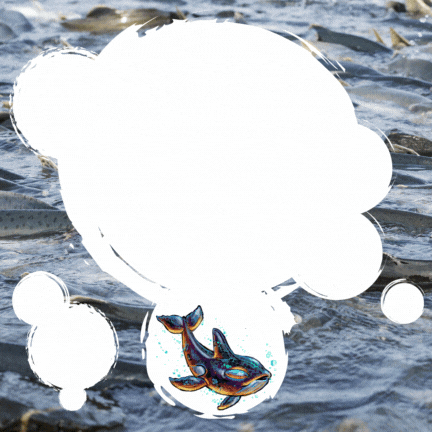 Salmon upstream animation