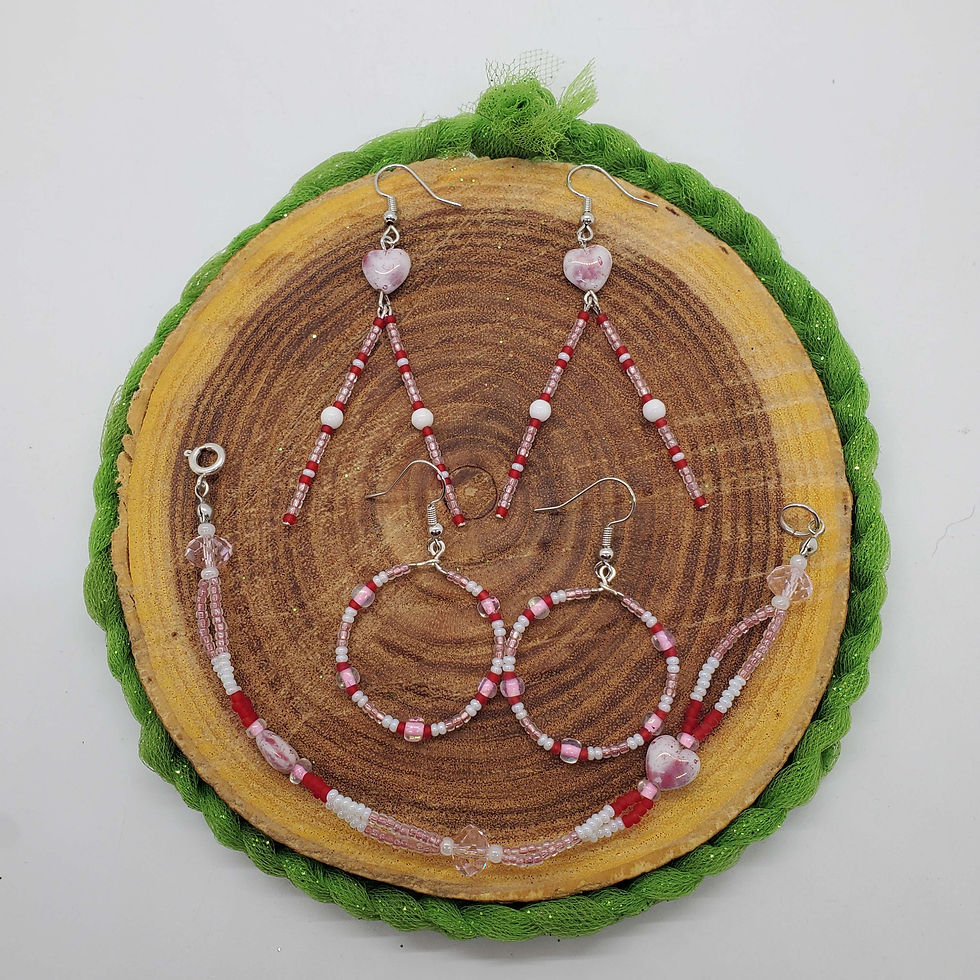 Thumbnail: White Heart with Pink & Red Double Pins