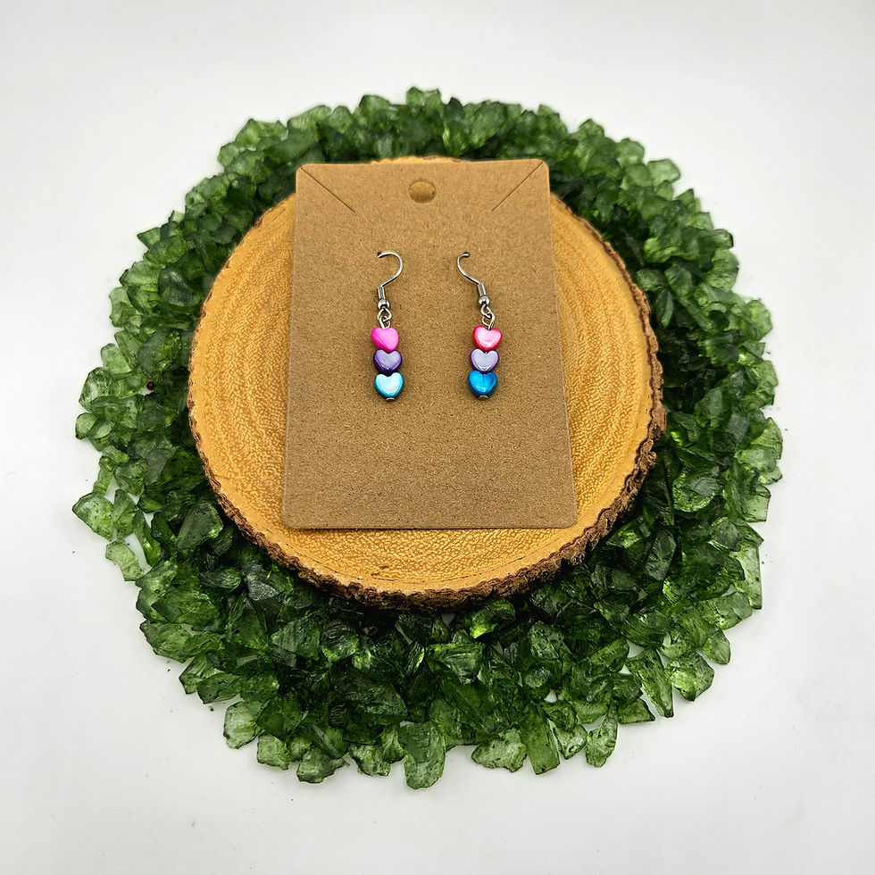 Thumbnail: Bi Sexual Pride MOP Heart Earrings