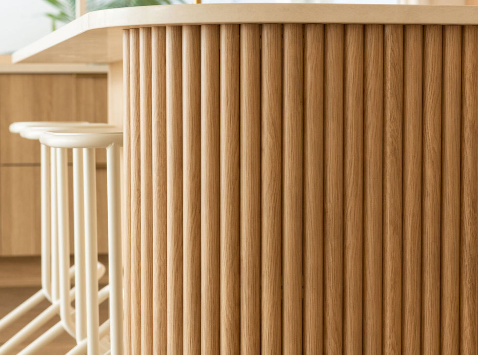 DecoForme Honey Oak half-round interior battens