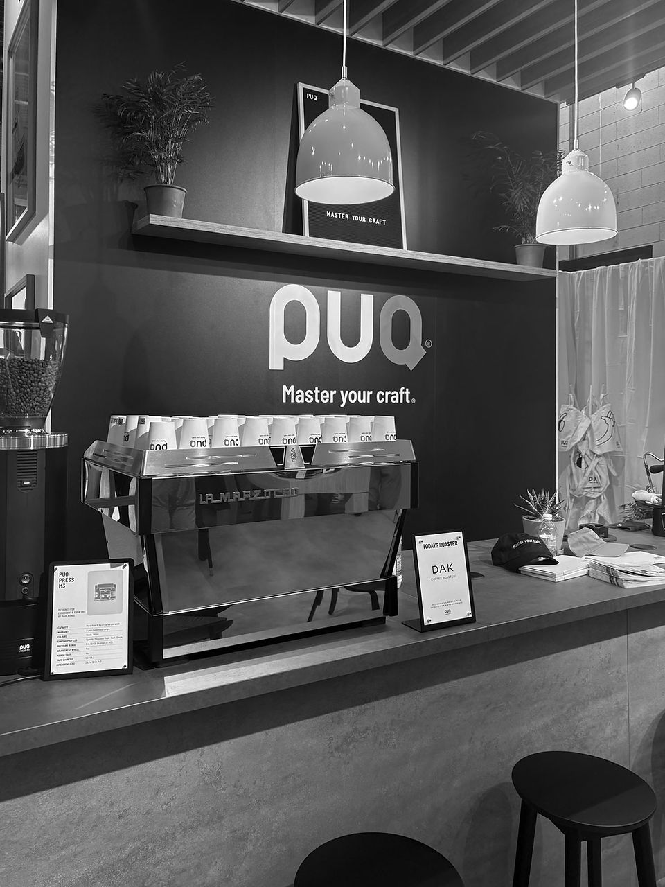 PUQ stand with La Marzocco