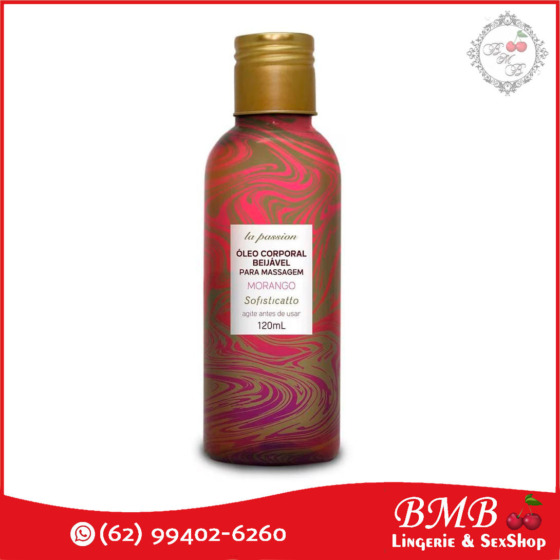 Óleo Corporal Beijável Para Massagem 120ml Linha Passion Sofisticatto